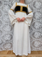 Vintage Quad 1970s Medieval Revival Folk Maxi Dress