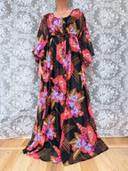 Rare Vintage 1970s 'Styled By Sylvan' Batwing Cape Dress