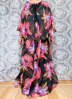 Rare Vintage 1970s 'Styled By Sylvan' Batwing Cape Dress