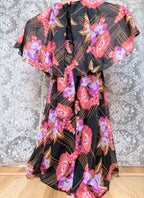 Rare Vintage 1970s 'Styled By Sylvan' Batwing Cape Dress