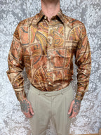 Vintage Deadstock 1980s Paisley Silk Slim Shirt