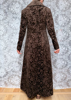 Beautiful Vintage 1960s Heavy Velvet Carpet Coat with Dagger Collar | Elgee of London