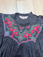 Rare 1970s French Connection Boho Embroidered Cotton Harem Two Piece