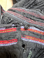 Rare 1970s French Connection Boho Embroidered Cotton Harem Two Piece