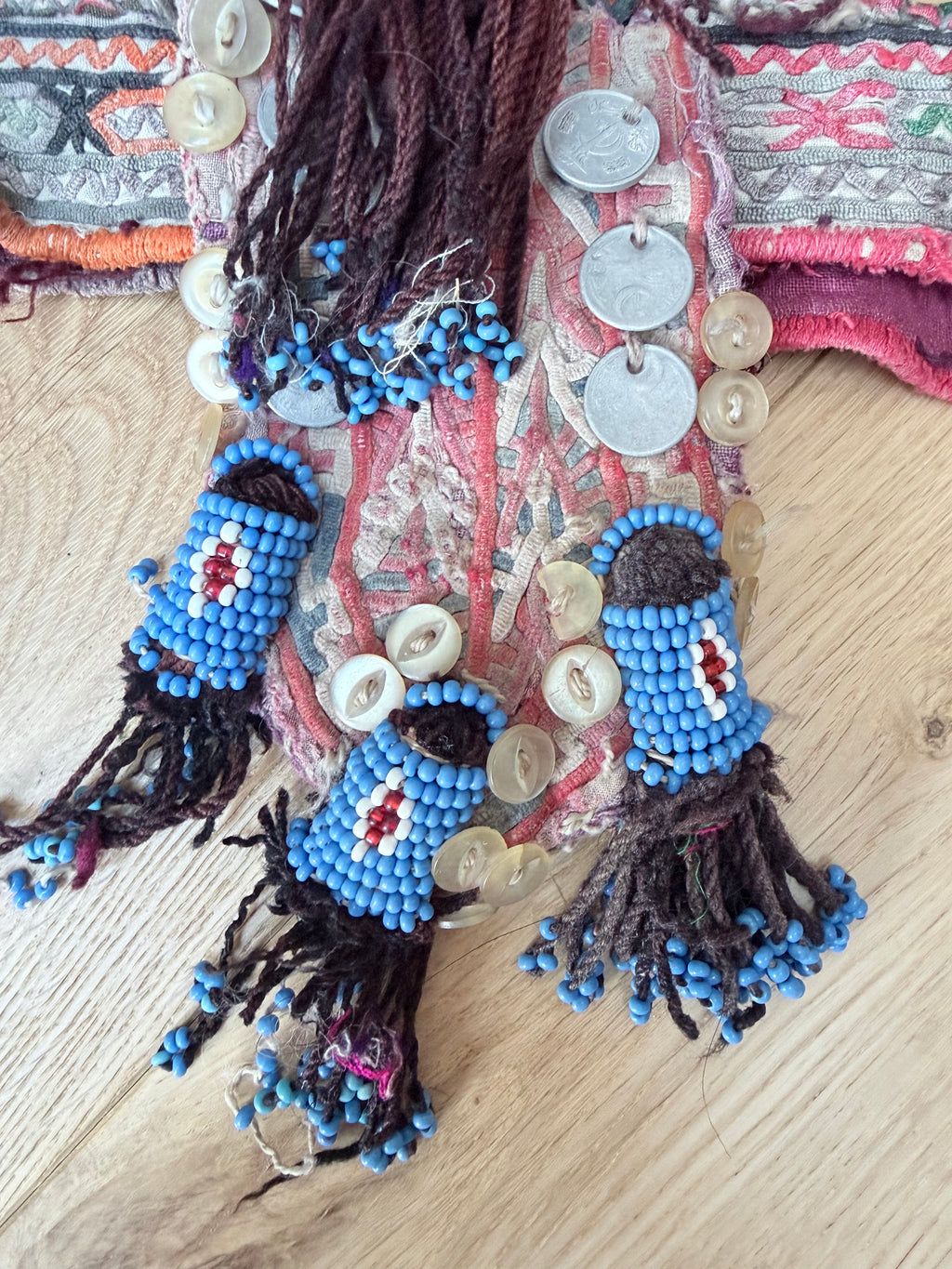 Rare Antique Afghan Embroidered Ceremonial Bridal Waistcoat