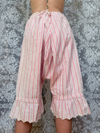 Rare Antique Brushed Cotton Pink Striped Bloomers