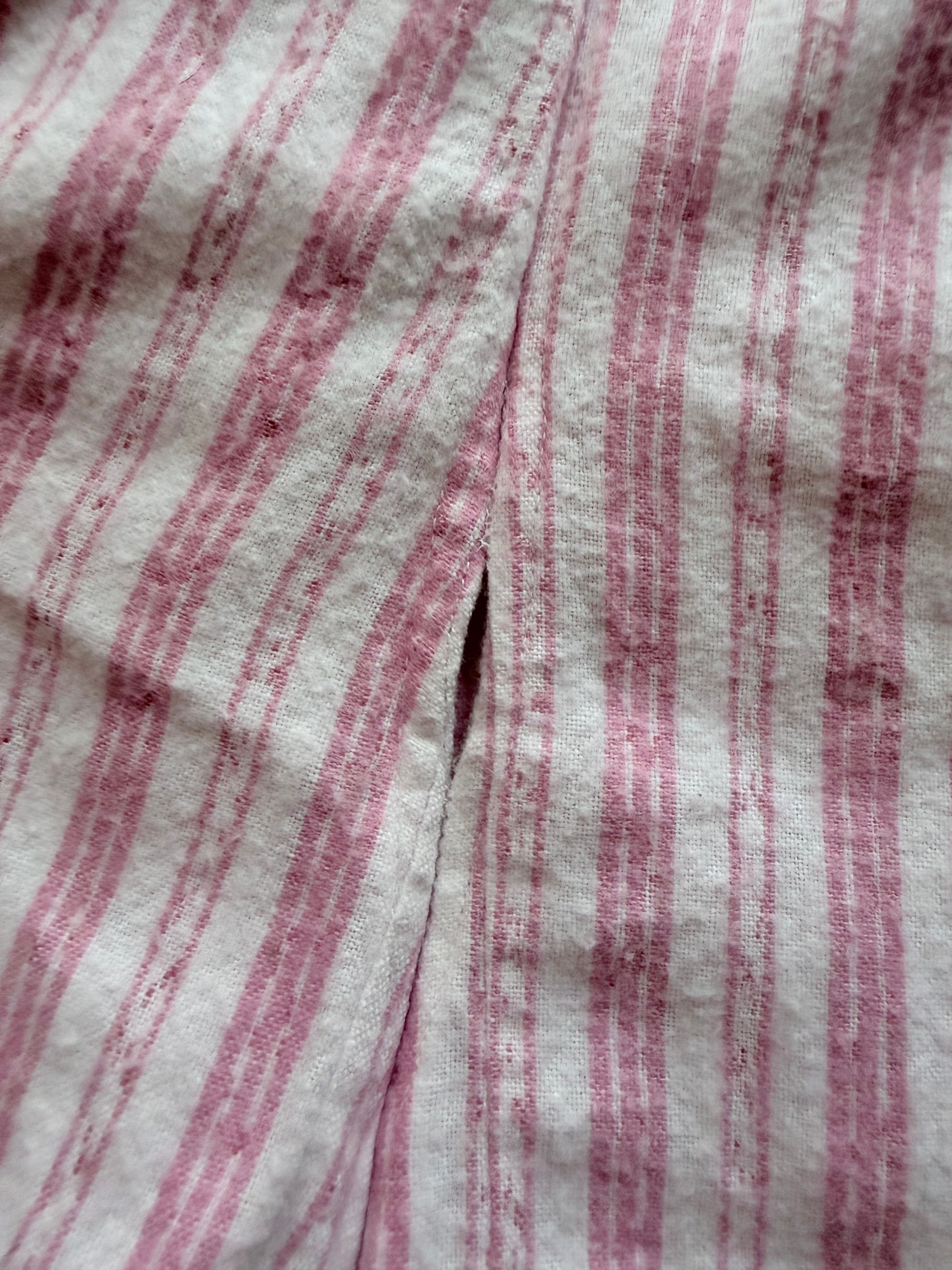 Rare Antique Brushed Cotton Pink Striped Bloomers