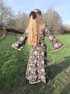 The Florence in Black – Handmade Block Print Dress