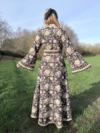 The Florence in Black – Handmade Block Print Dress