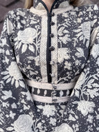 The Florence in Black – Handmade Block Print Dress