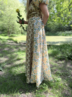 The Goldie | Handmade Block Print Wrap Skirt