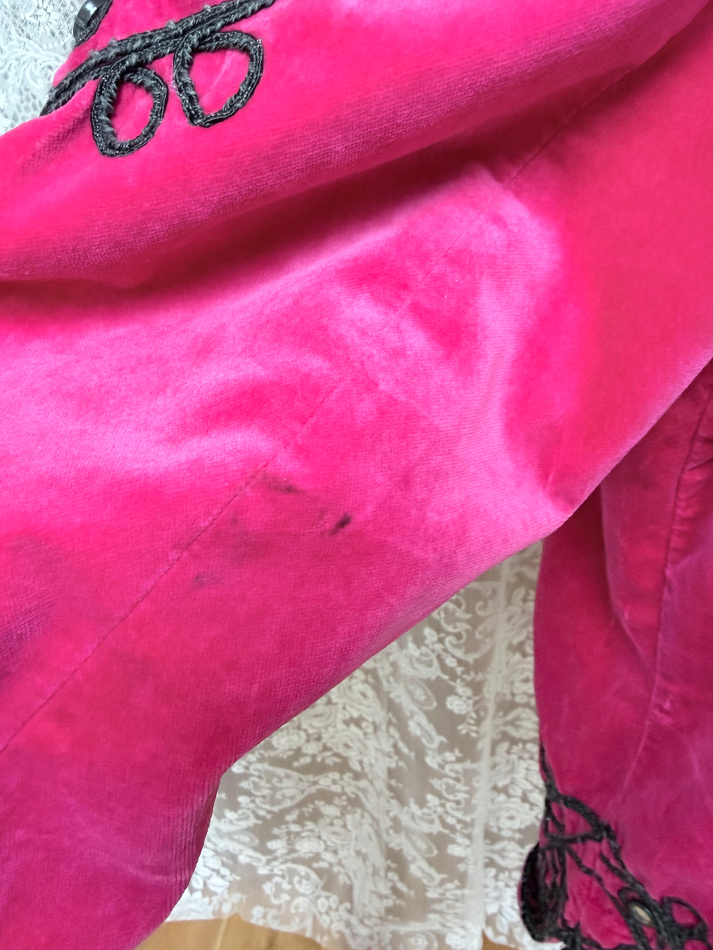 Pink Afghan 1960s/1970s Embroidered Jacket Dress