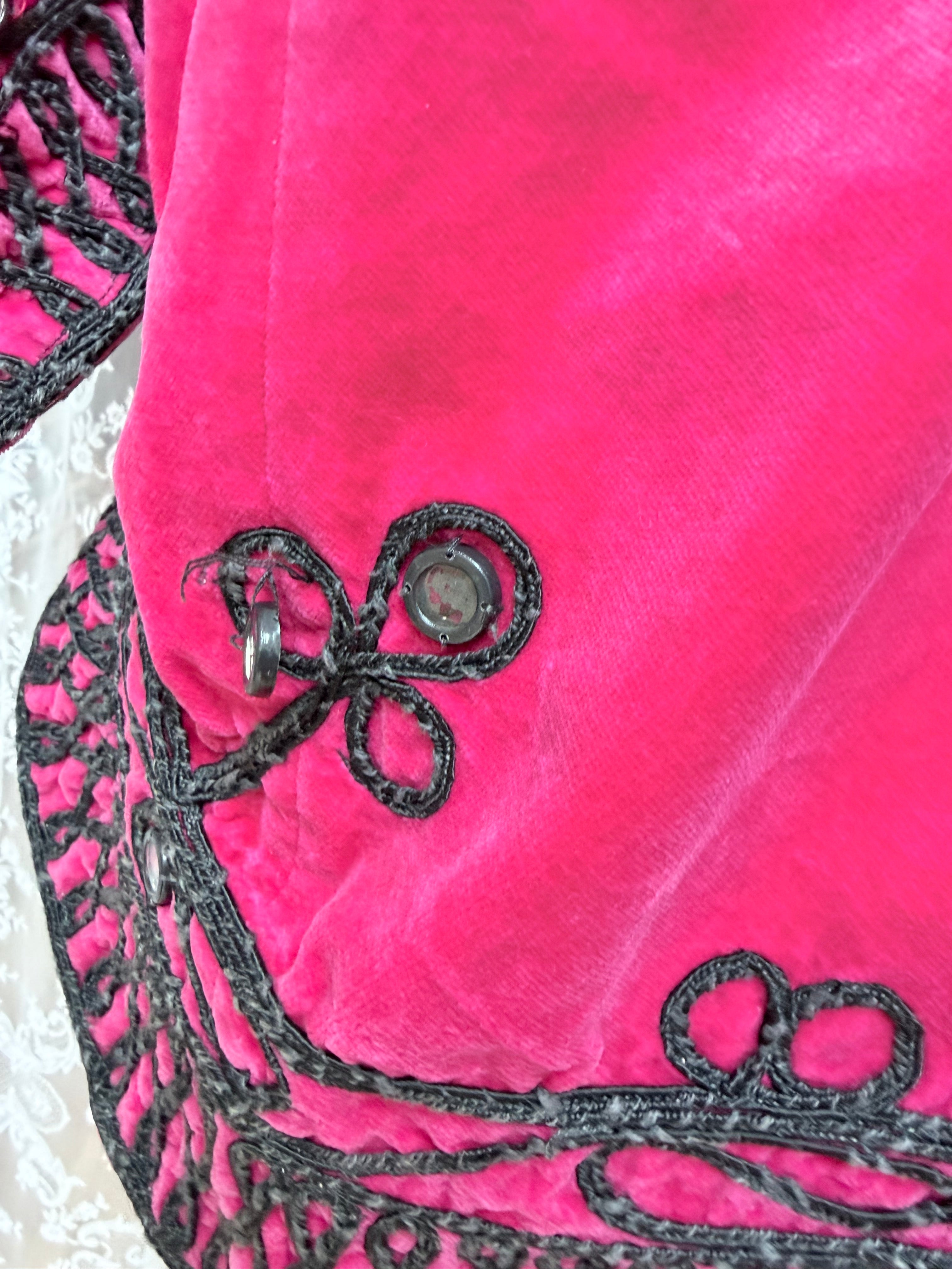 Pink Afghan 1960s/1970s Embroidered Jacket Dress