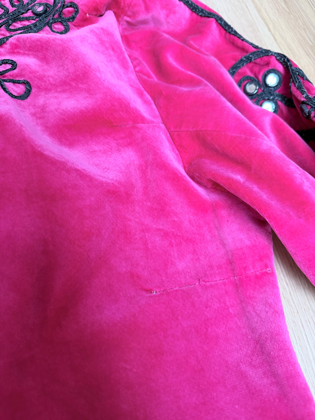 Pink Afghan 1960s/1970s Embroidered Jacket Dress