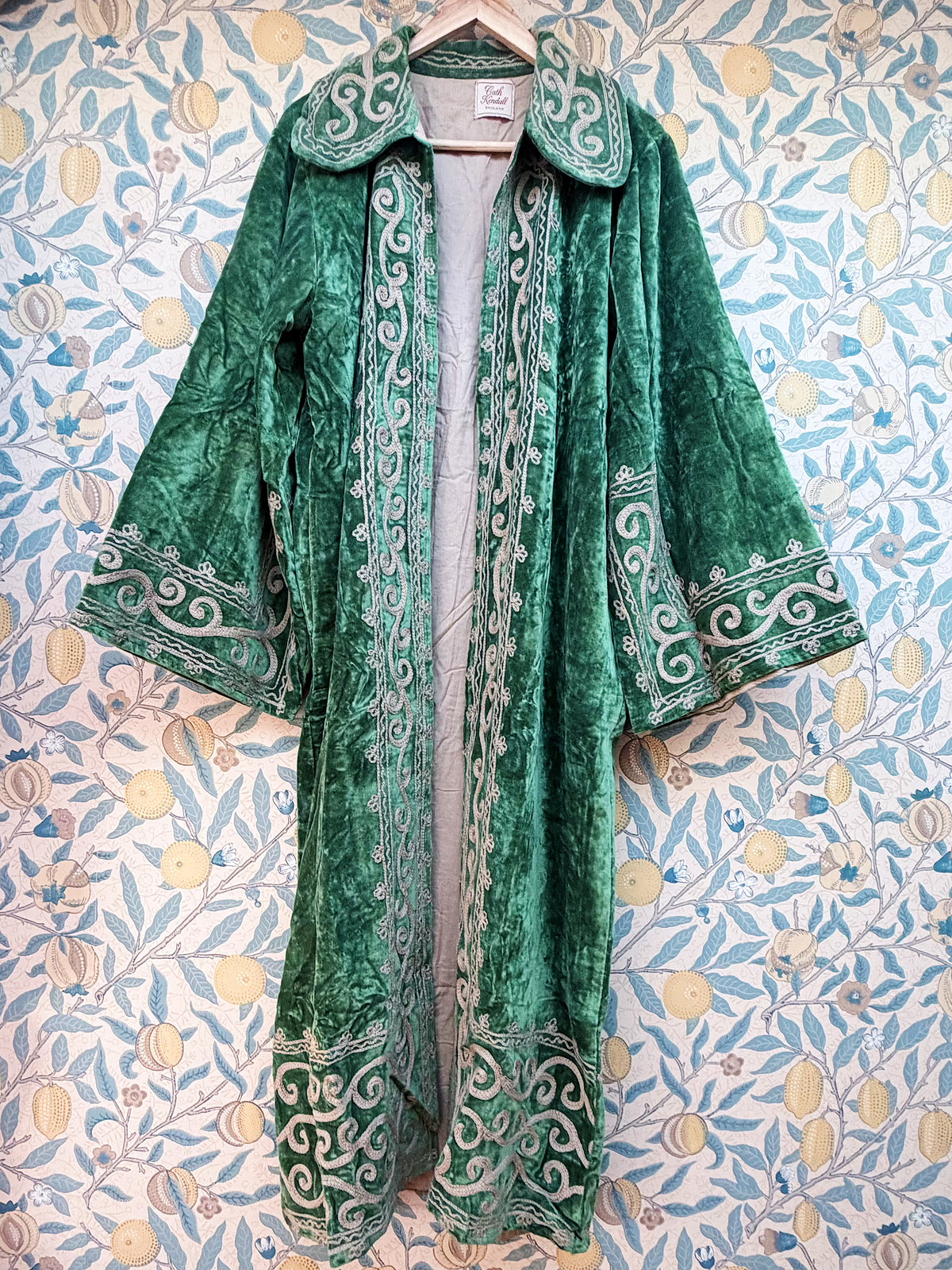 The Agatha Long Jacket in Emerald Green Velvet | Antique-Inspired & Traditionally Made