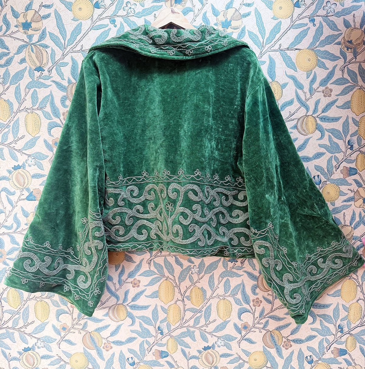 The Agatha Cropped Jacket in Emerald Green | Antique-Inspired & Traditionally Made