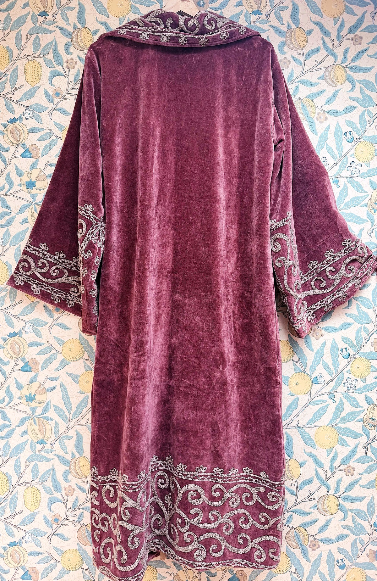 The Agatha Long Jacket in Burgundy Velvet | Antique-Inspired & Traditionally Made